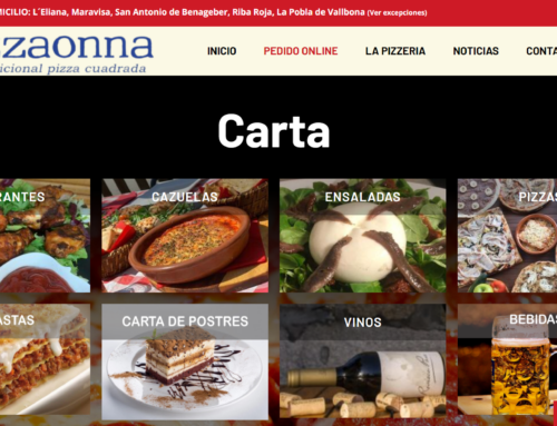 Diseño Tienda online pizzas a domicilio