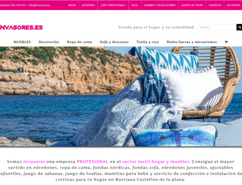 Diseño web Tienda de textil hogar invasores.es